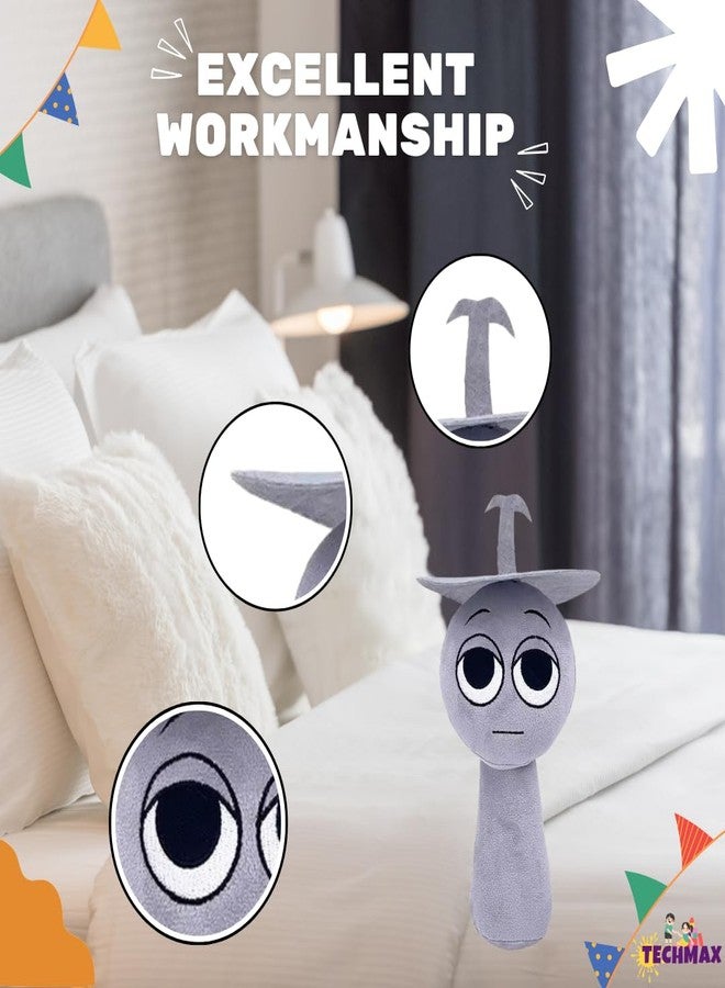 TechMax Solution Grey Top Cap Sprunki Plush Toys - Image 4